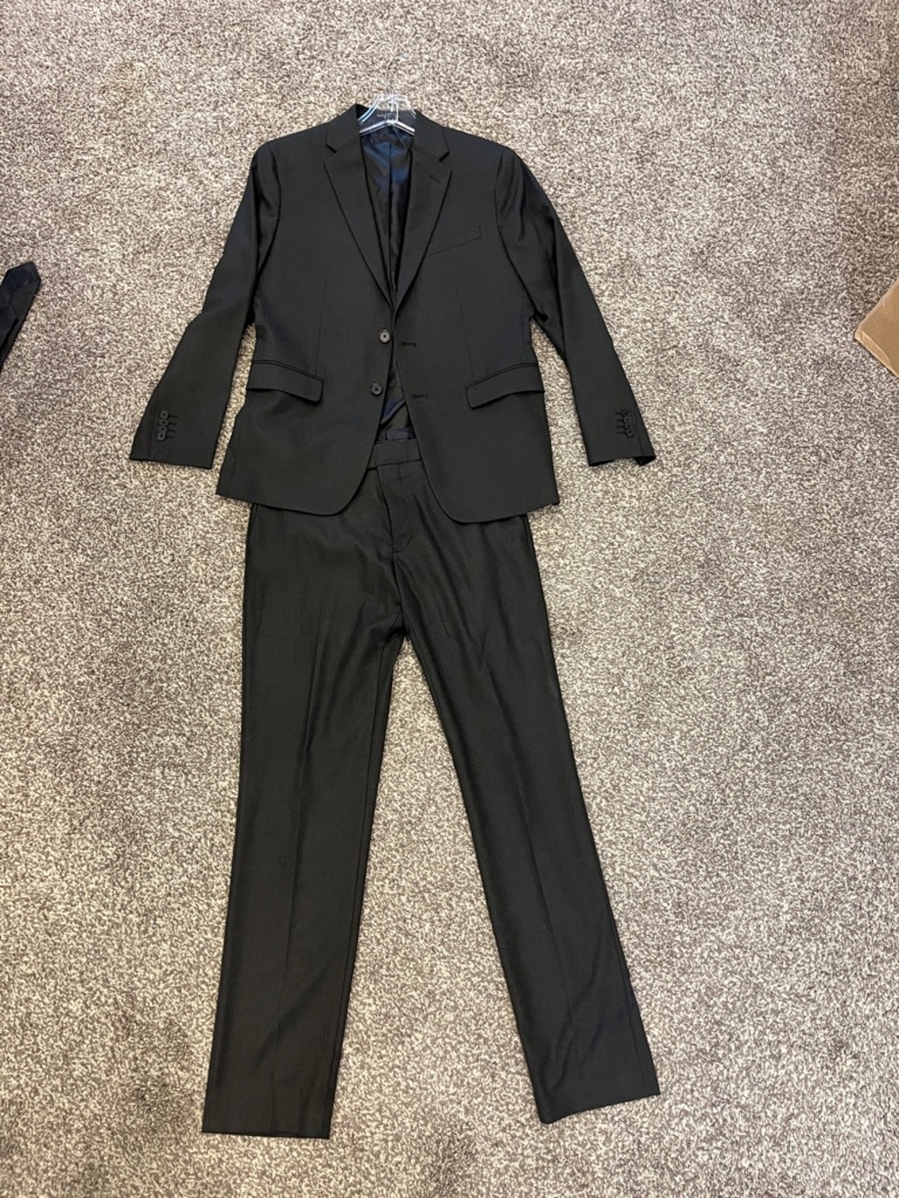 Banana Republic Men's Black Two-Piece Suit - Tailored Notch Lapel